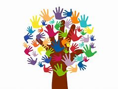 Colourful graphic of a blooming flower with vibrant petals shaped like hands, symbolising growth, inclusion, and diversity, representing the school's commitment to supporting children with special educational needs and disabilities.  