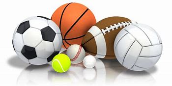 Collection of sports equipment, including a football, basketball, rugby ball, and tennis ball, representing sports activities supported by the Sports Premium funding.